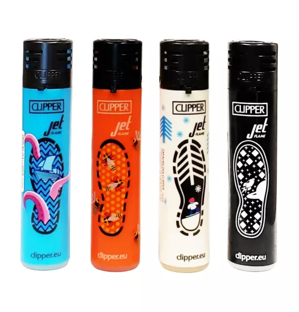 4x Clipper Lighters SPACE AND BEES Gas Lighter Refillable