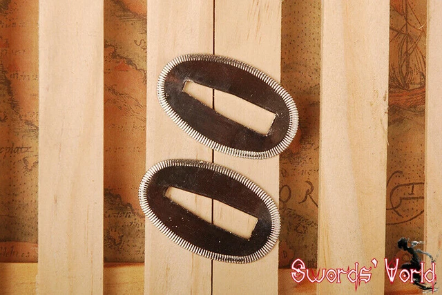High Grade Sliver Plating Brass Seppa Spacer For Japanese Sword katana 2 Pieces