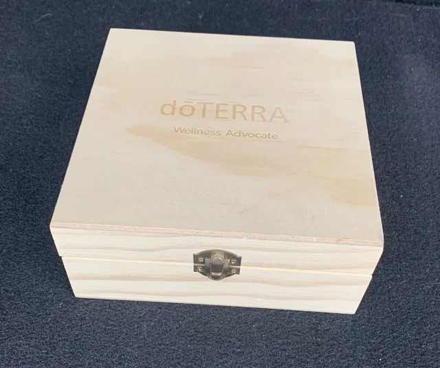 Caja de almacenamiento de aceites esenciales de madera doTerra con más de 22 aceites varios usos soporta 25