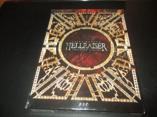 COFFRET 3 DVD NEUF "HELLRAISER : LA TRILOGIE DE CLIVE BARKER (1, 2 & 3)" horreur