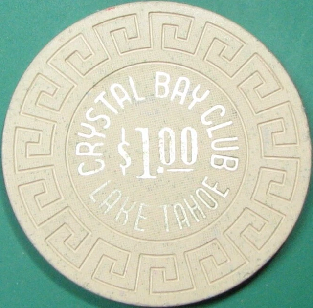 $1 Casino Chip. Crystal Bay Club, Lake Tahoe, NV. Y66.