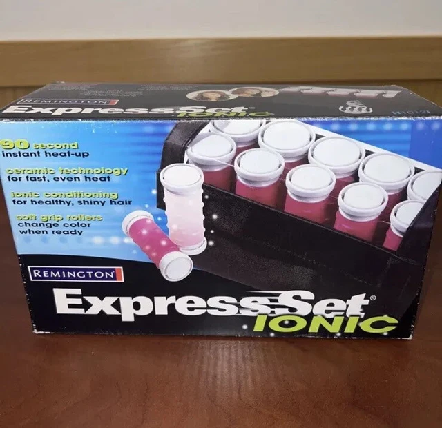 Remington Express Set Ionic 10 Travel Pack Heated Rollers Curlers & Clips