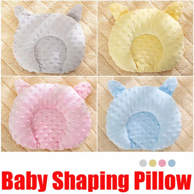 Baby Infant Newborn Memory Foam Bear Prevent Flat Head Neck Support Cot Pillow