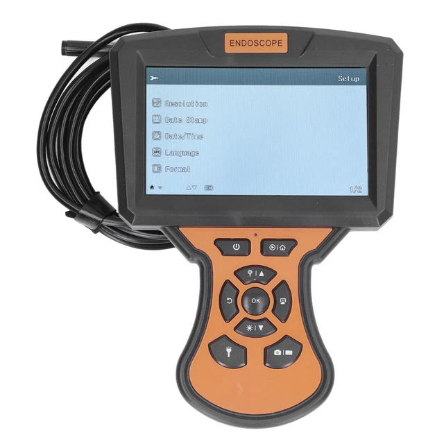 Industrial Endoscope Inspection Camera 5in Screen HD 1080P Digital Borescope 8mm