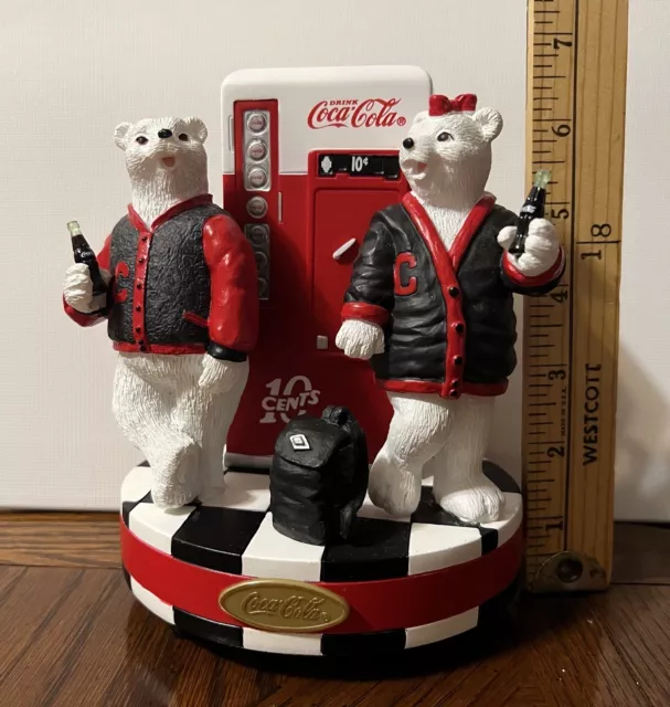 The Coca Cola Co. Varsity Polar Bear Vending Machine Music Box