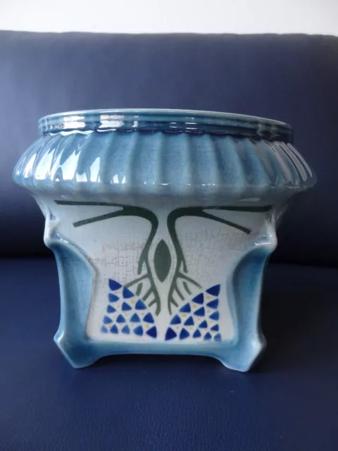 Villeroy& Boch, grosser Jugendstil Übertopf, Mettlach, um 1900