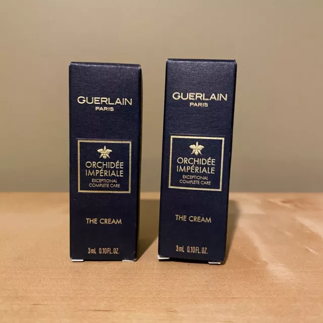 2 NUEVAS EN CAJA Guerlain Orchidee Imperiale The Cream .1 oz / 3 ml cada una, TOTAL 0,2 oz /6 ml