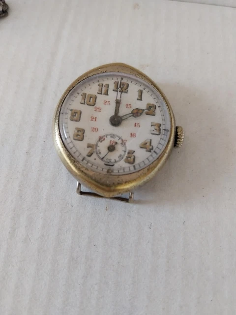 Montre "Poilu" Militaire WW1 33mm - Mécanique Manuelle - Acier - Fonctionne Bien - Occasion