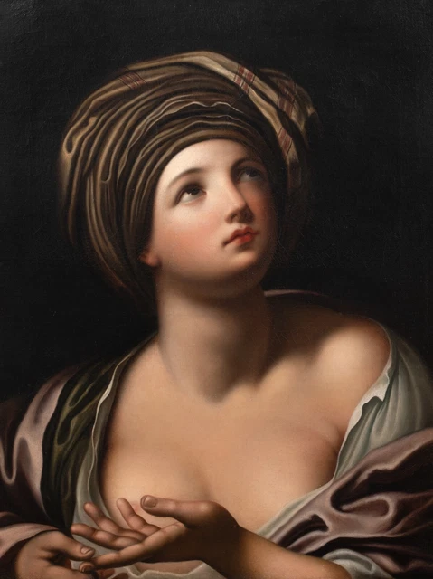 Large 18th Century Italian Old Master Sybil Portrait Mystic Prophet & Oracle