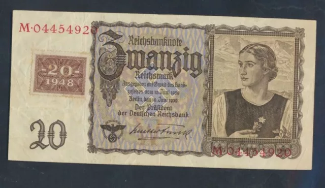 Banknoten DDR 1948 Rosenbg: 336, Kupon auf Nr. 178a gebraucht (III) (9810569