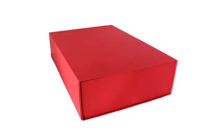 Caja magnética de lujo caja de regalo grande cierre magnético 44x30x12 rojo EC01 2