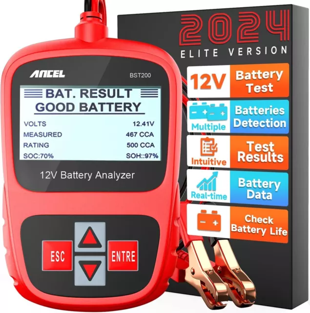 ANCEL BST200 Car Battery Tester 12V Bad Cell Load Analyzer Test 100-1100 CCA