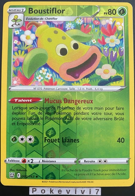 Pokemon Card BOUSTIFLOR 002/163 REVERSE Sword & Shield 5 EB05 EN NEW