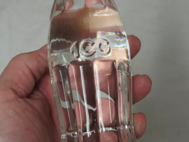 Coca Cola 100 Year Centennial 1986 Solid Glass Bottle Shape Very Rare