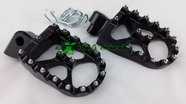 Pedane maggiorate in ergal CNC per KTM EXC450 SXF450 EXC SX F 450 NERO