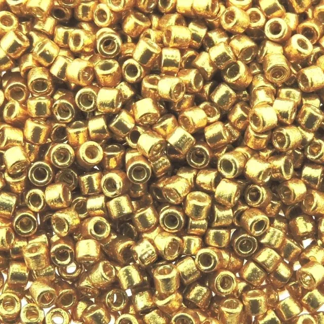 Miyuki Delica Seed Beads Size 11/0 Duracoat Galvanized Gold 7.2g-Tube (DB1832)