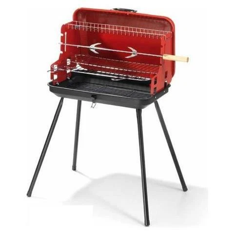 Griglia A Carbonella Portatile Pieghevole – 34x23 Cm, Verde – Per Picnic, Campeggio, Spiaggia E Giardino, Facile Da Pulire