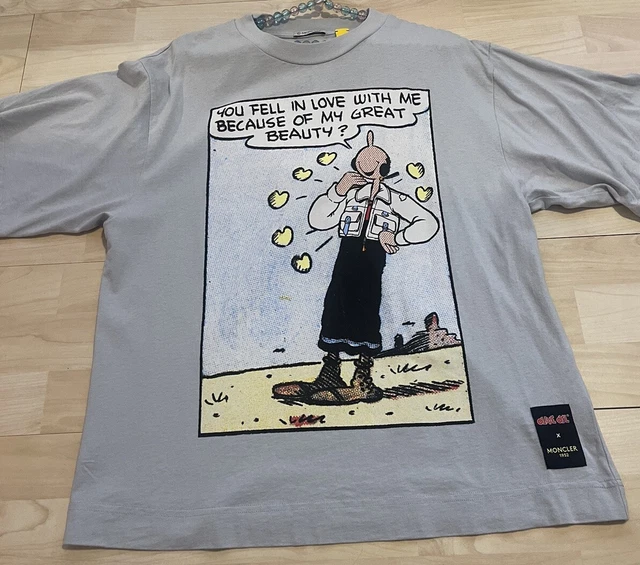 MONCLER x GENIUS 1952 OLIVE OYL POPEYE - SS T SHIRT - S - PALE BLUE
