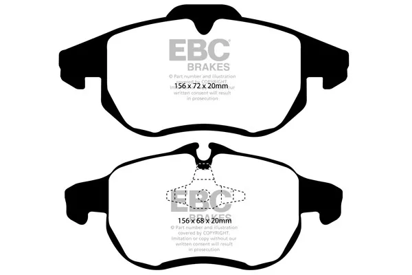 EBC Yellowstuff Front Brake Pads for Opel Signum 1.8 (2004 > 08)