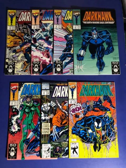 DARKHAWK # 2 4 5 7 8  12 13 (1991 1992 Marvel)  Tombstone Venom *Lot of 7* VF+
