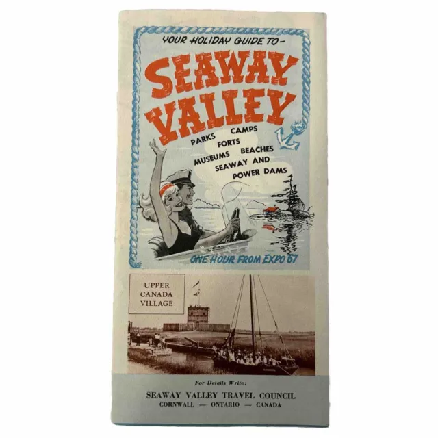 Vintage Expo 67 Seaway Valley Travel Ontario Canada Souvenir Brochure Map