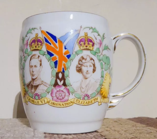 Grafton China Coronation Mug 1937 – King George VI & Queen Elizabeth - Royalty