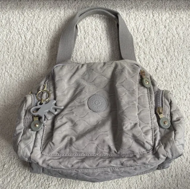 Kipling Cyrille Bag Slate Grey quilted.