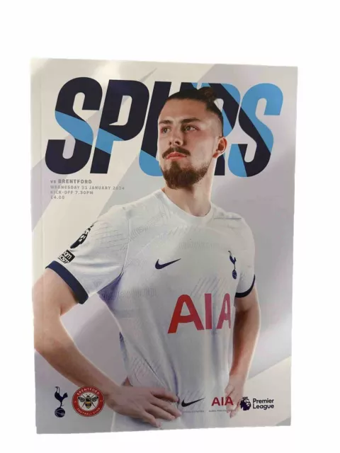 TOTTENHAM HOTSPUR SPURS v  BRENTFORD PREMIER LEAGUE  MATCHDAY PROGRAMME 31/01/24