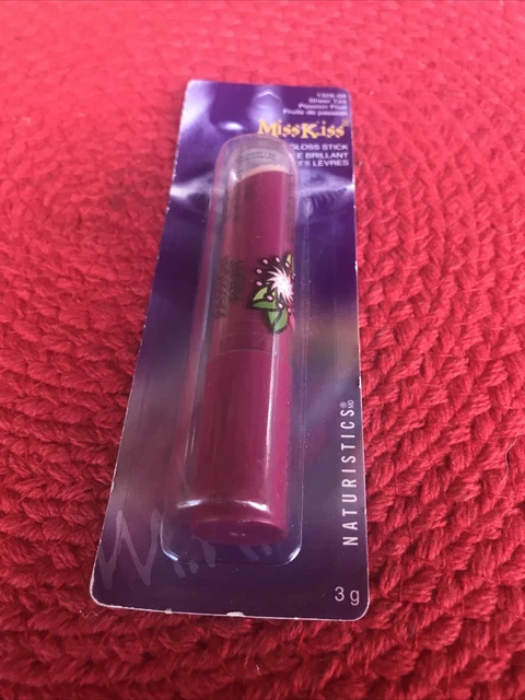 Naturistics Miss Kiss Sheer Passion Fruit Flavored Lip Gloss Stick *NEW IN BOX