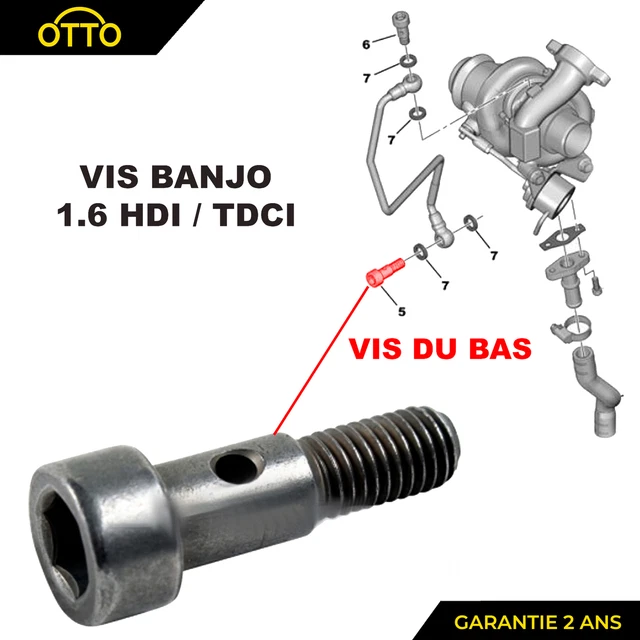 Tuyau Alimentation Huile Turbo - Pour 1.6 HDI/TDCi 90 Ch - Réf. 0379.69 - Neuf - Garantie 2 Ans