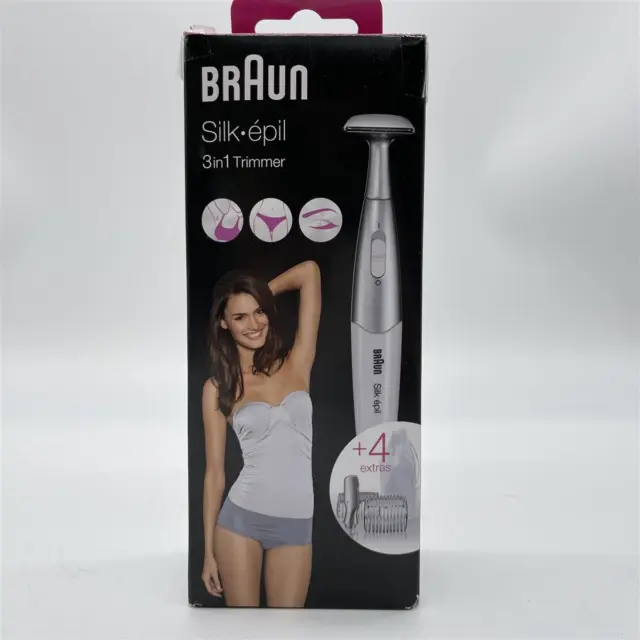 Braun Silk-épil Bikinitrimmer FG1100, mit 4 Extras, weiß