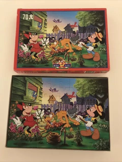 Vintage Disney Puzzle Mickey für Kinder 70 Teile, King International im Garten