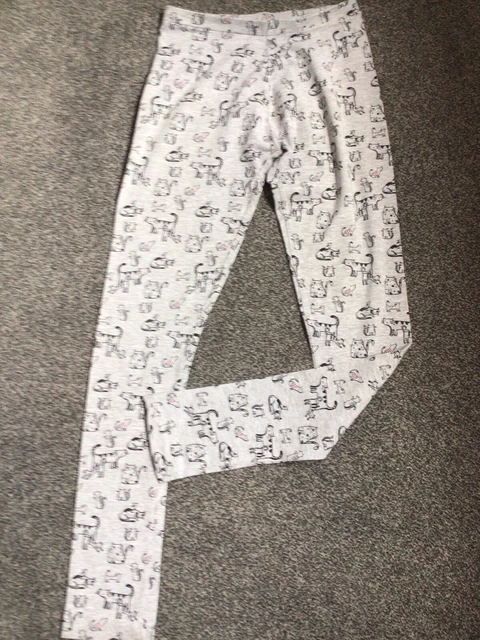 ZARA Girls leggings Age 13-14 Years Grey / Cats BNWOT