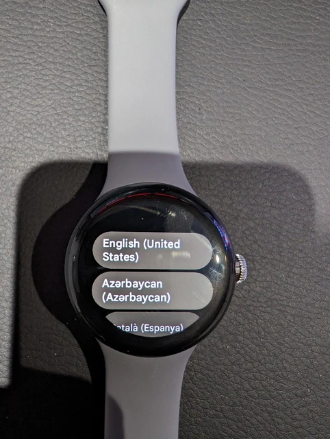 Google Pixel Watch LTE Polished Silver Stainless Steel Case with Charcoal Band