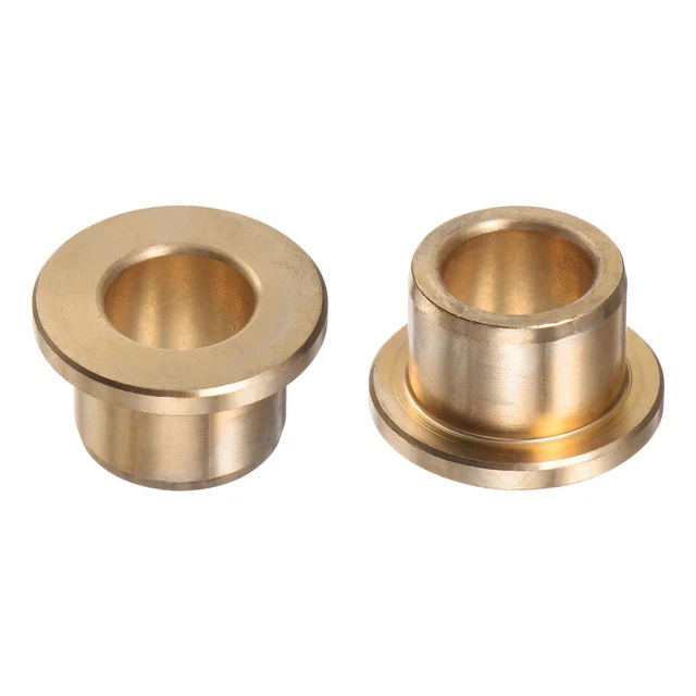 2pcs Flange Bearing Sleeve 13mm x 19mm x 15mm Bronze Self-Lubricating Bushings