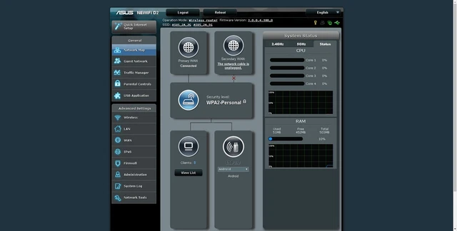APP router Gigabit WiFi Smart asuswrt USB3.0 1200M 4Gbps stampa dongle condivisione disco