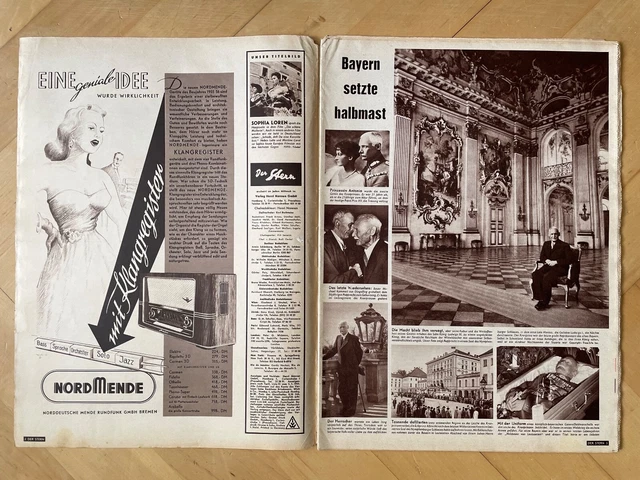 DER STERN★HEFT #33 v 14.8.1955★Sophia LOREN★Rupprecht tot★BEGUM★AGA