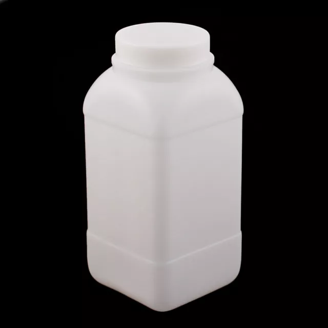 5Pcs 1000ml Plastic Square Wide Mouth Chemical Sample Reagent Bottle 2
