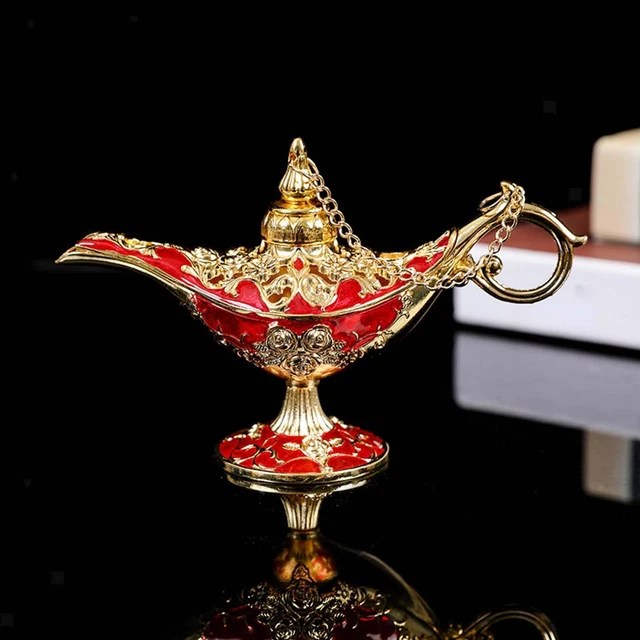 Retro Style Wishing Light Colorful Enamel Arts Crafts Wishing Oil Lamp Pot for