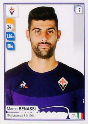 MARCO BENASSI PANINI CALCIATORI 2019 2020 FIGURINA 134  COME  NUOVO 