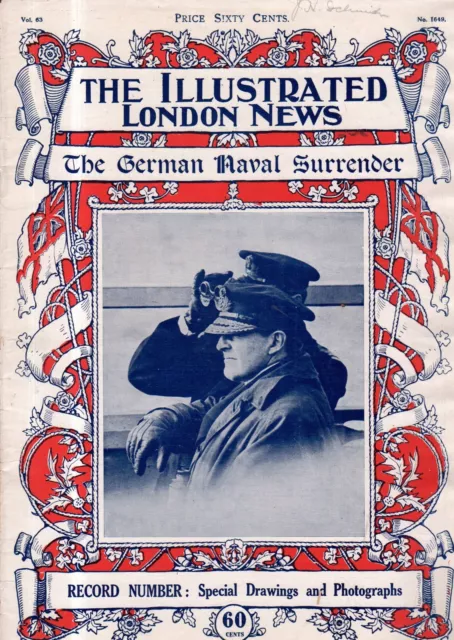 1918 London Nachrichten Dezember 14 - German Naval Surrender Special Ausgabe