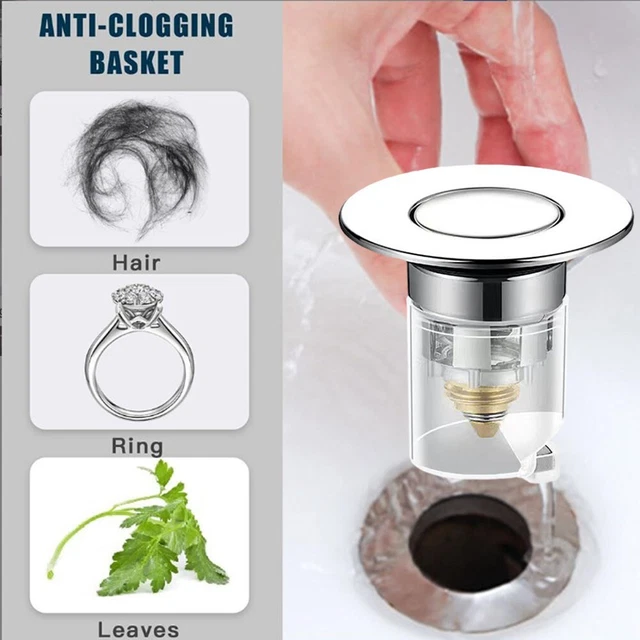 2 Bouchons D'évier Attrape-cheveux En Inox – Passoire Amovible Pour évier, Douche Ou Baignoire
