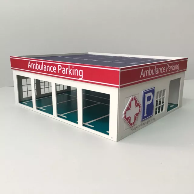 Modelo de edificios a escala 1/64 S estación de policía ferroviaria/estacionamiento ambulancia