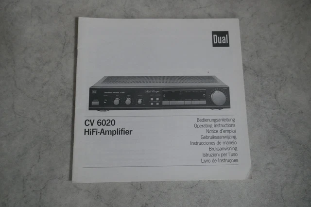 DUAL INTEGRATED AMPLIFIER CV 6020 Verstärker mit Bedienungsanleitung ...