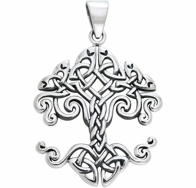 Jewelry Trends Sterling Silver Celtic Knot Work Tree of Life Pendant