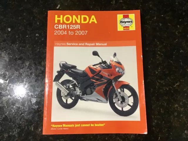 HONDA CBR125R 2004 to 2007 SERVICE REPAIR MANUAL BY HAYNES