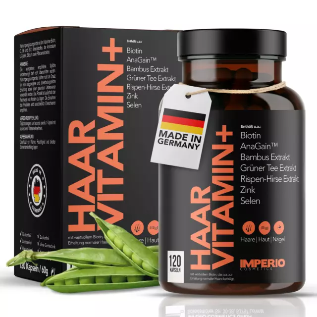 IMPERIO Haarvitamin+ hochdosierte Haar Vitamine für Frauen & Männer Haarkapseln