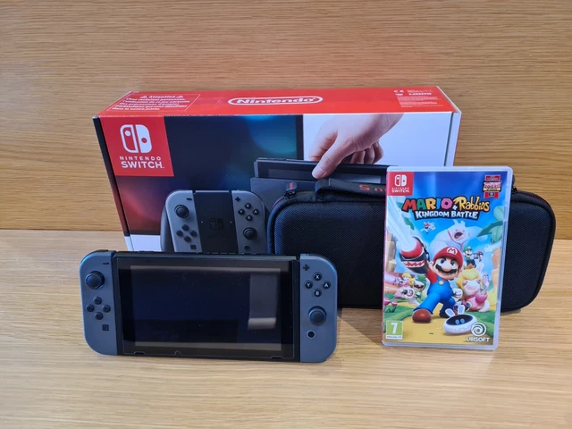 Nintendo Switch Console HAC-001  *Boxed* + Mario Game + Switch Carry Case