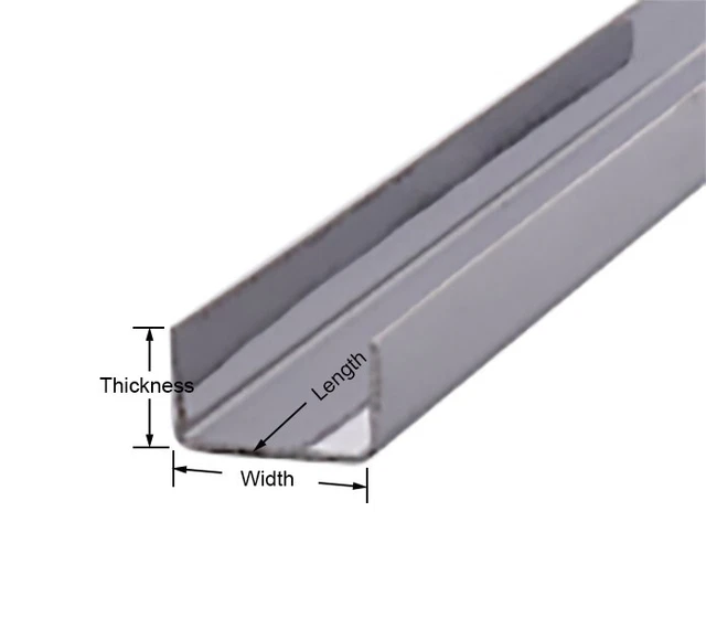 Stainless Steel C Channels 16 Gauge, (4) ea. 72"(L) X 1.75"(W) X 1.25"(T)