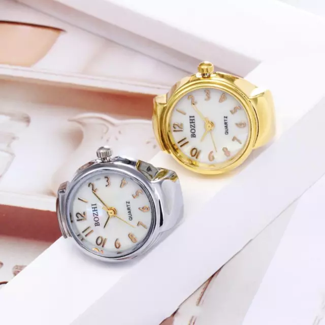 1PC Ring Watch Fashion Steel Round Quartz Finger Valentine's HOT Gift Day ,ξ ρ,